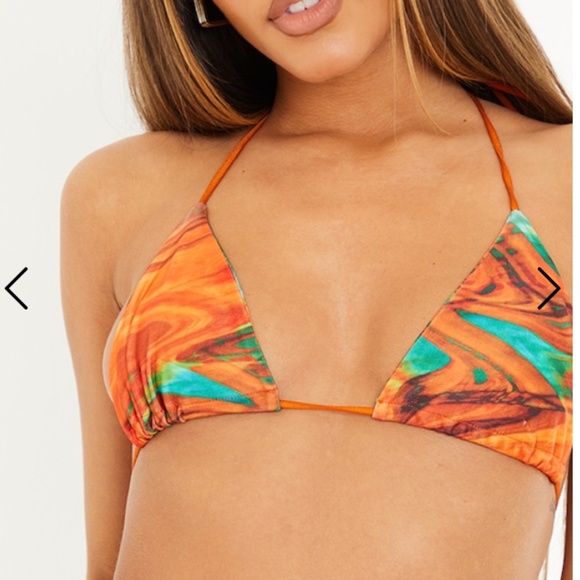 Orange Abstract Bikini Set - Picture 6 of 8